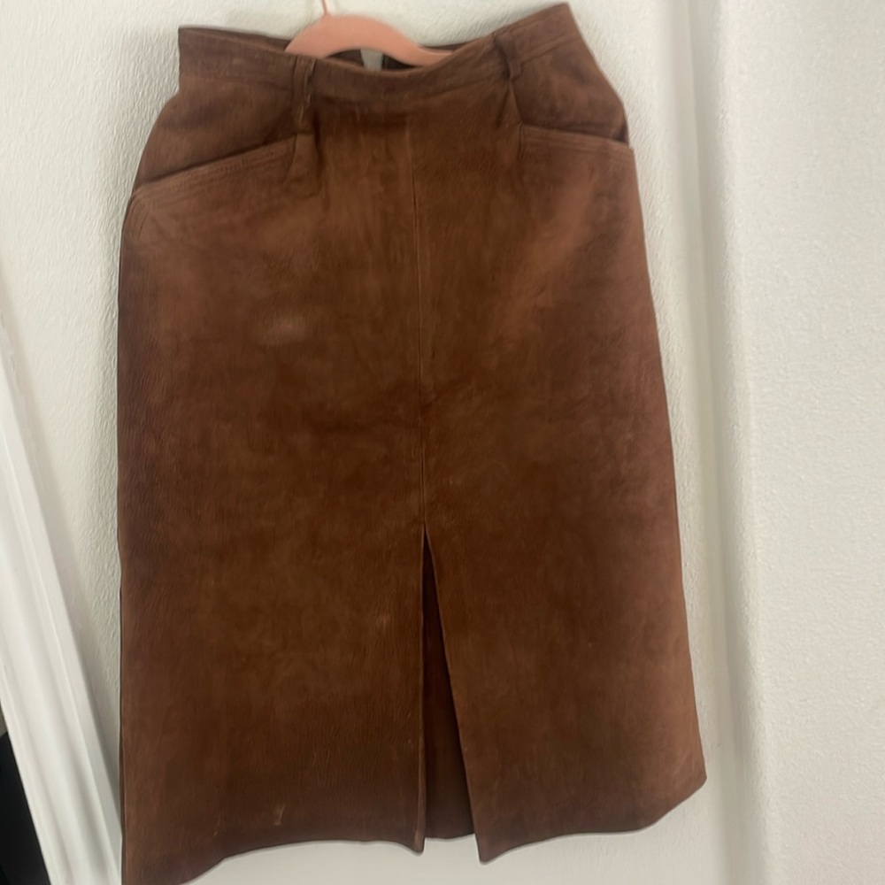 Brown Karen SILTON suede skirt